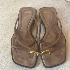 Jeffrey Campbell Brown Minimalist Sandals